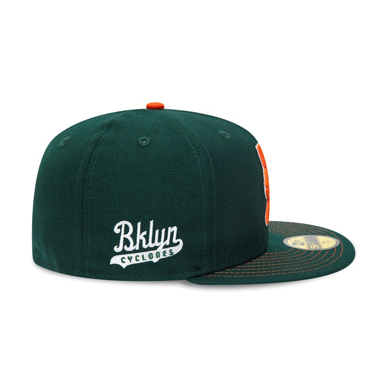 Green New Era Brooklyn Cyclones Milb Fitted Cap 59fifty | SDUP50894