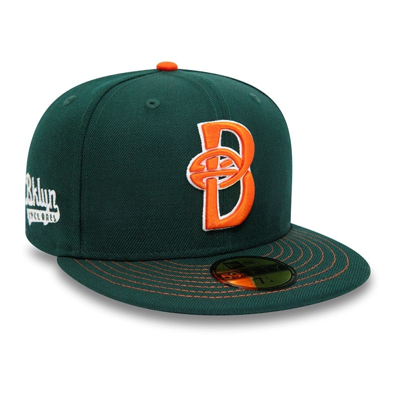 Green New Era Brooklyn Cyclones Milb Fitted Cap 59fifty | SDUP50894