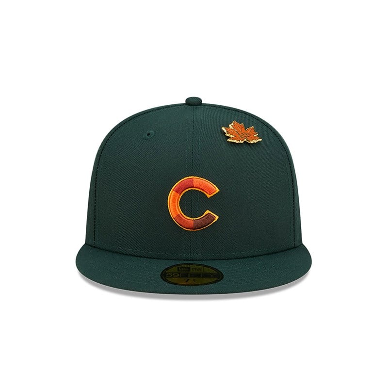 Green New Era Chicago Cubs Leafy Fitted Cap 59fifty | FCIE72596