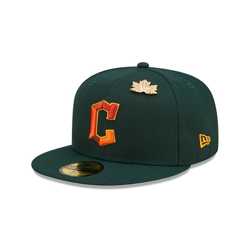 Green New Era Cleveland Guardians Leafy Fitted Cap 59fifty | YOHG07942