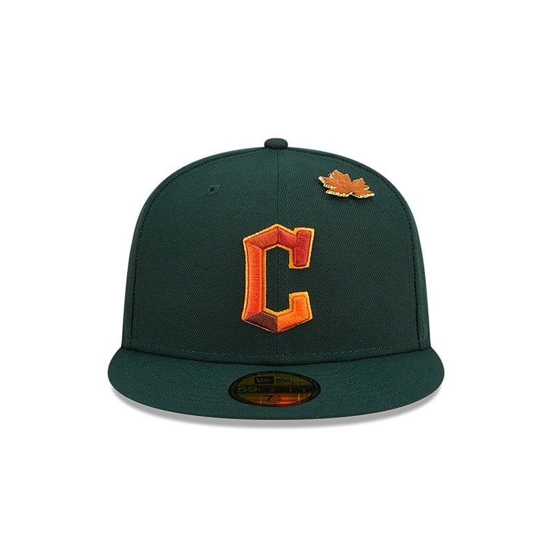 Green New Era Cleveland Guardians Leafy Fitted Cap 59fifty | YOHG07942