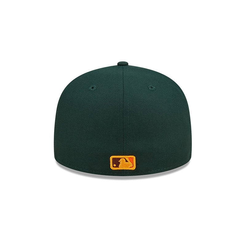 Green New Era Cleveland Guardians Leafy Fitted Cap 59fifty | YOHG07942