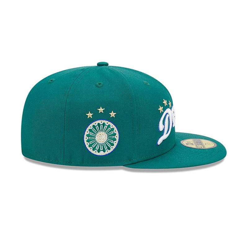 Green New Era Detroit Pistons Authentics City Fitted Cap 59fifty | MLGA94358