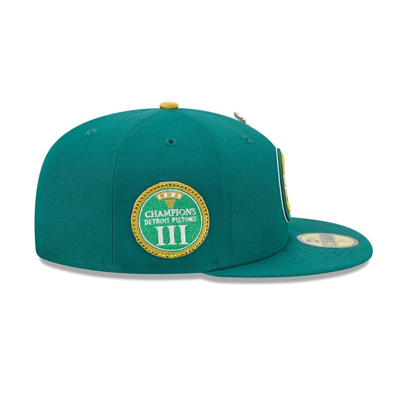 Green New Era Detroit Pistons Max Bet Fitted Cap 59fifty | BOLM68279