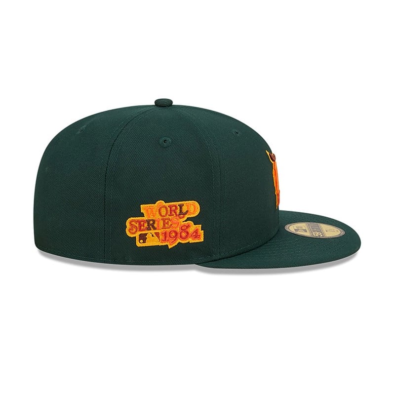 Green New Era Detroit Tigers Leafy Fitted Cap 59fifty | PVFL38104