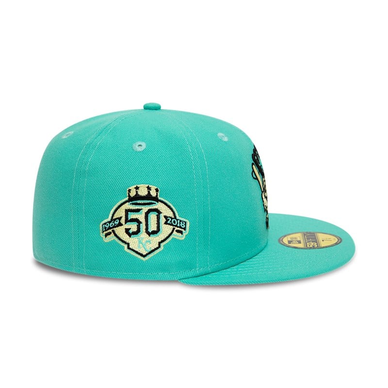 Green New Era Kansas City Royals Pastel Fitted Cap 59fifty | LNPR57034