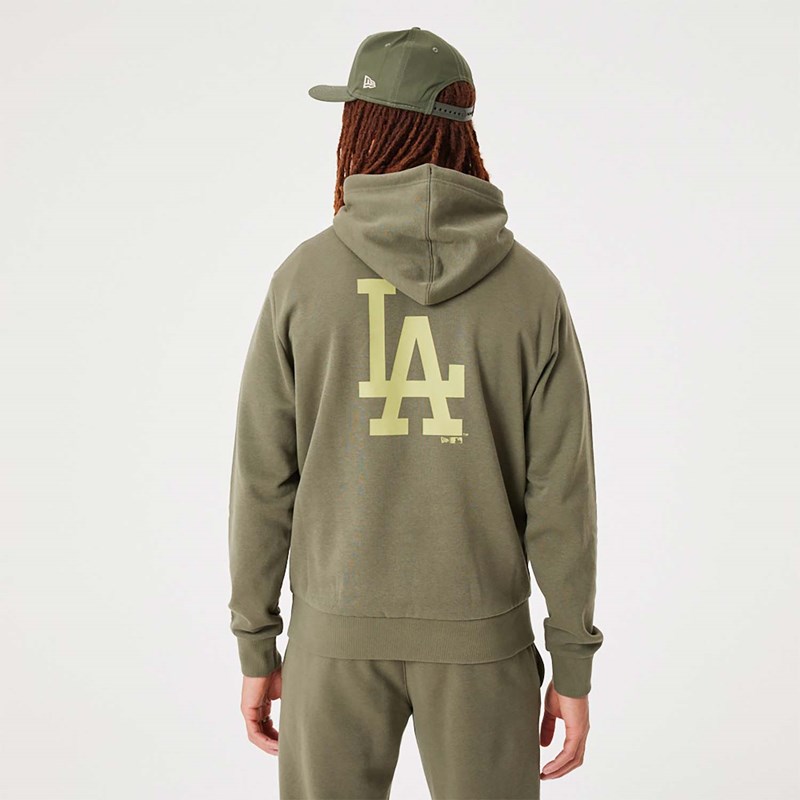 Green New Era La Dodgers MLB League Essential Medium Pullover Hoodie | DOXE98204