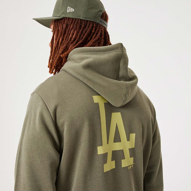 Green New Era La Dodgers MLB League Essential Medium Pullover Hoodie | DOXE98204