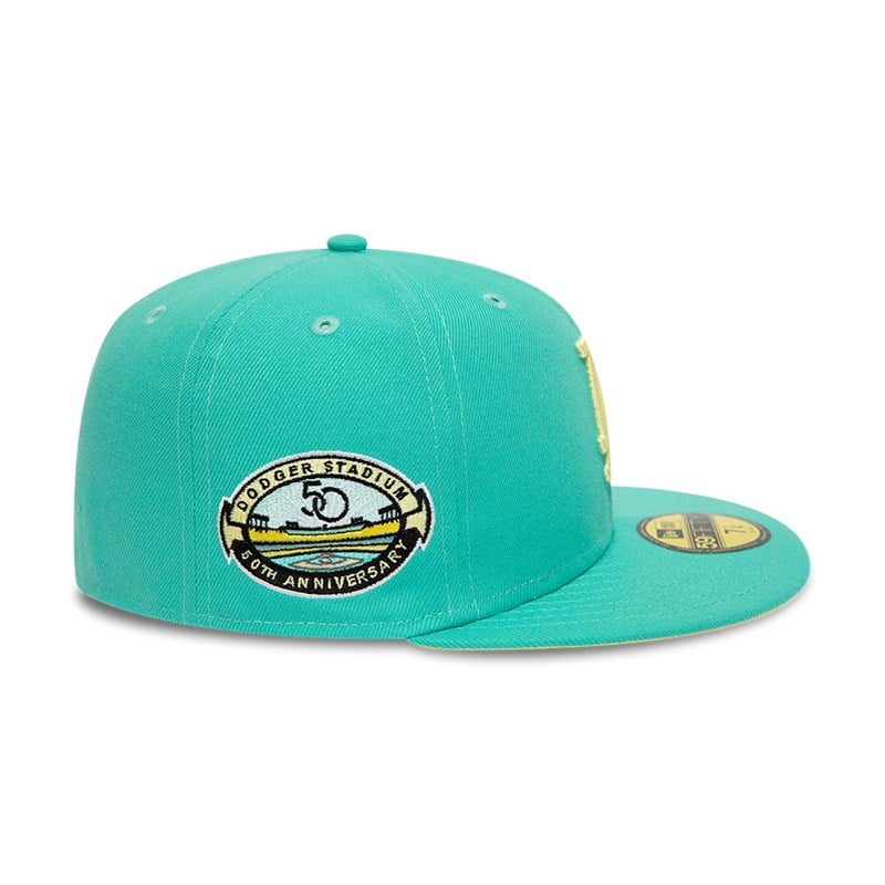 Green New Era La Dodgers Pastel Fitted Cap 59fifty | XGLA16537