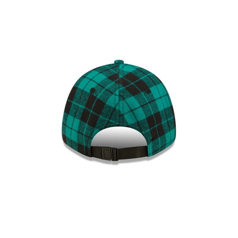 Green New Era La Dodgers Plaid Adjustable Cap 9forty | UEIN49781