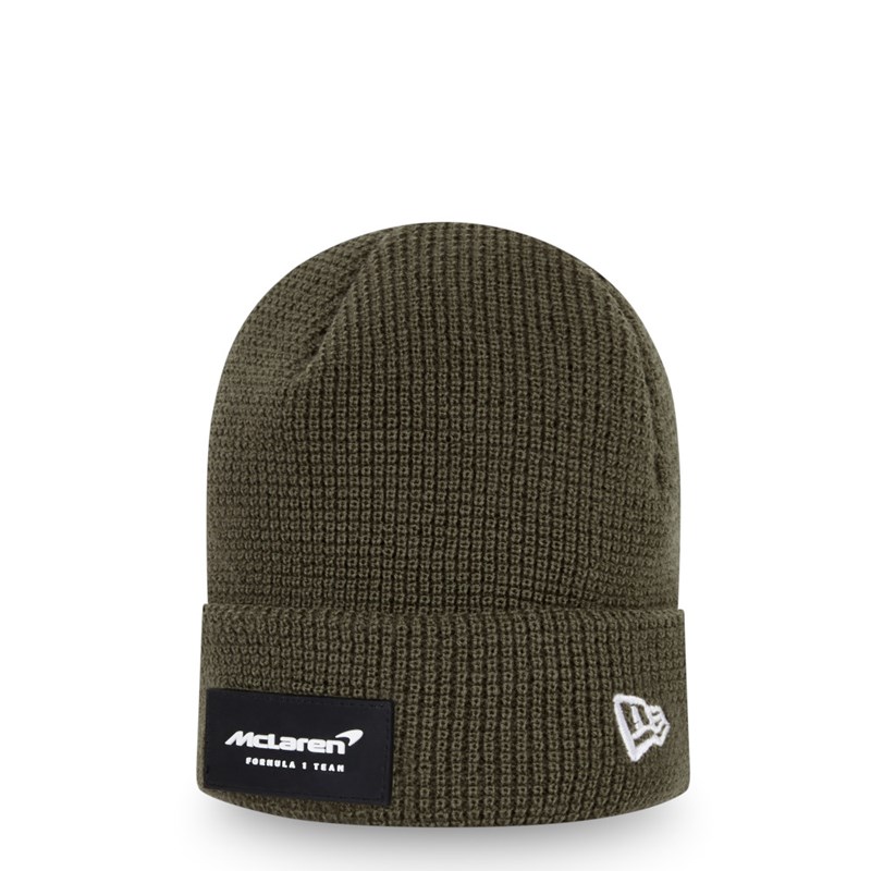 Green New Era Mclaren F1 Daniel Ricciardo Beanie Hat Knit | VGAZ76943