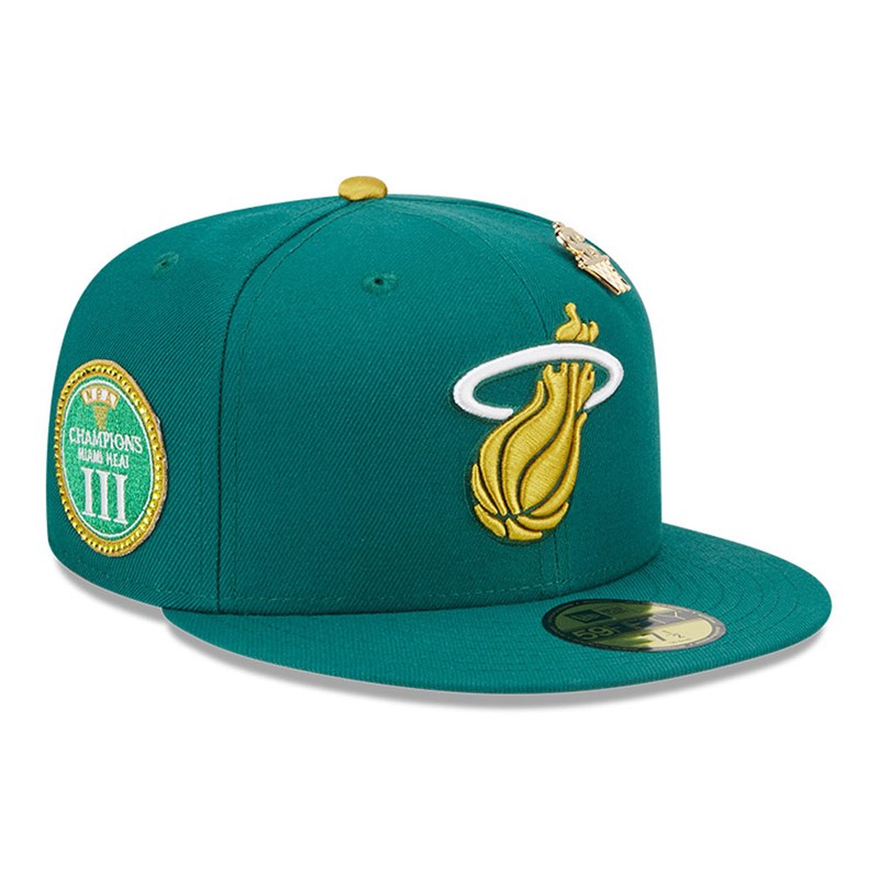 Green New Era Miami Heat Max Bet Fitted Cap 59fifty | CNEB07219