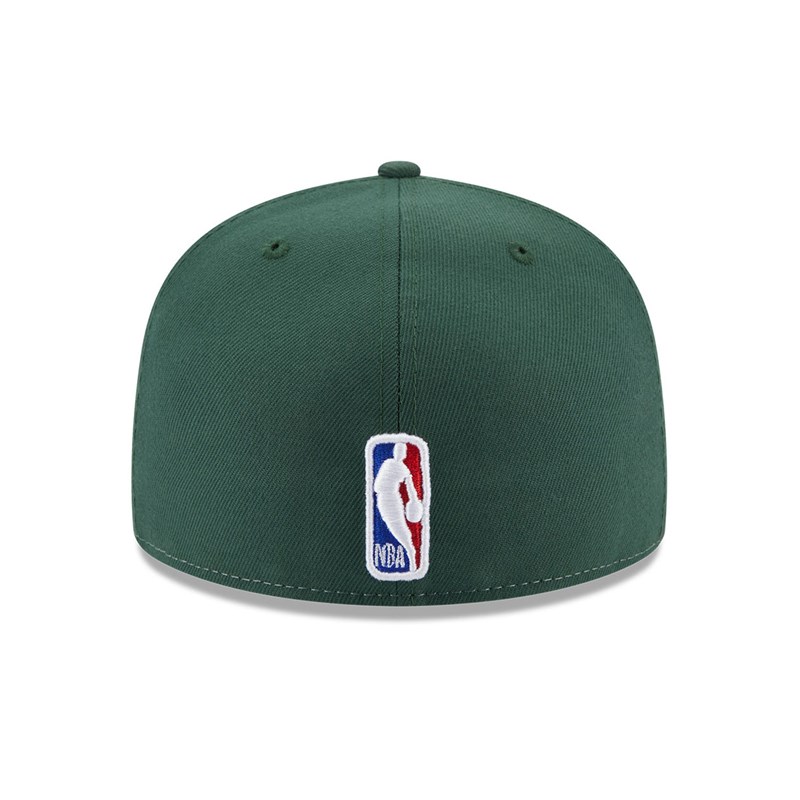 Green New Era Milwaukee Bucks NBA Back Half Fitted Cap 59fifty | MBWR29786