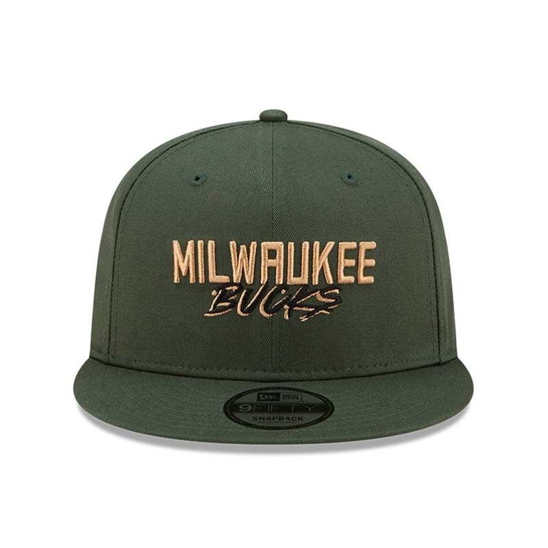 Green New Era Milwaukee Bucks Script Logo Cap 9fifty | CMXF70693