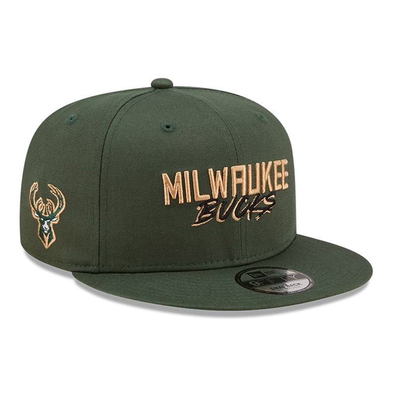 Green New Era Milwaukee Bucks Script Logo Cap 9fifty | CMXF70693