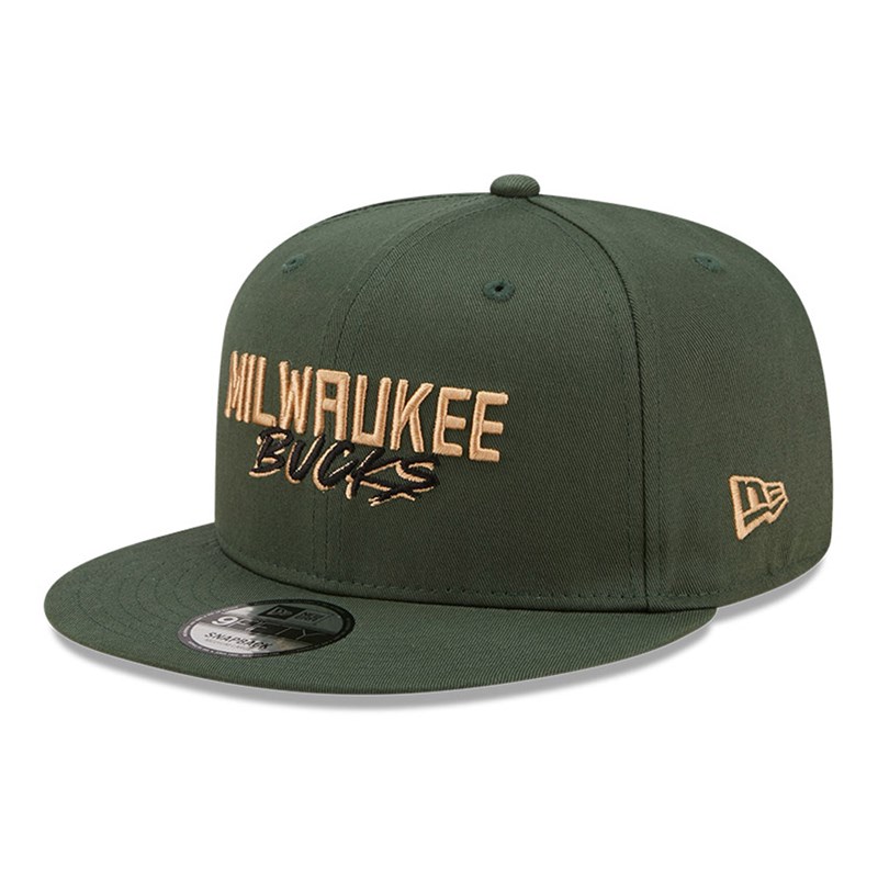 Green New Era Milwaukee Bucks Script Logo Cap 9fifty | CMXF70693