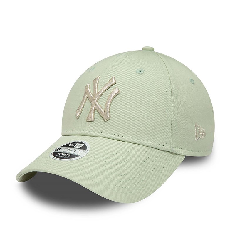 Green New Era New York Yankees Womens Logo Adjustable Cap 9forty | KCNB85014