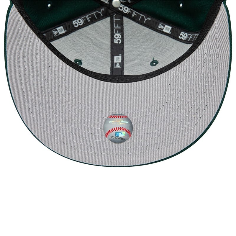 Green New Era Oakland Athletics Dual Logo Fitted Cap 59fifty | MRCX64930