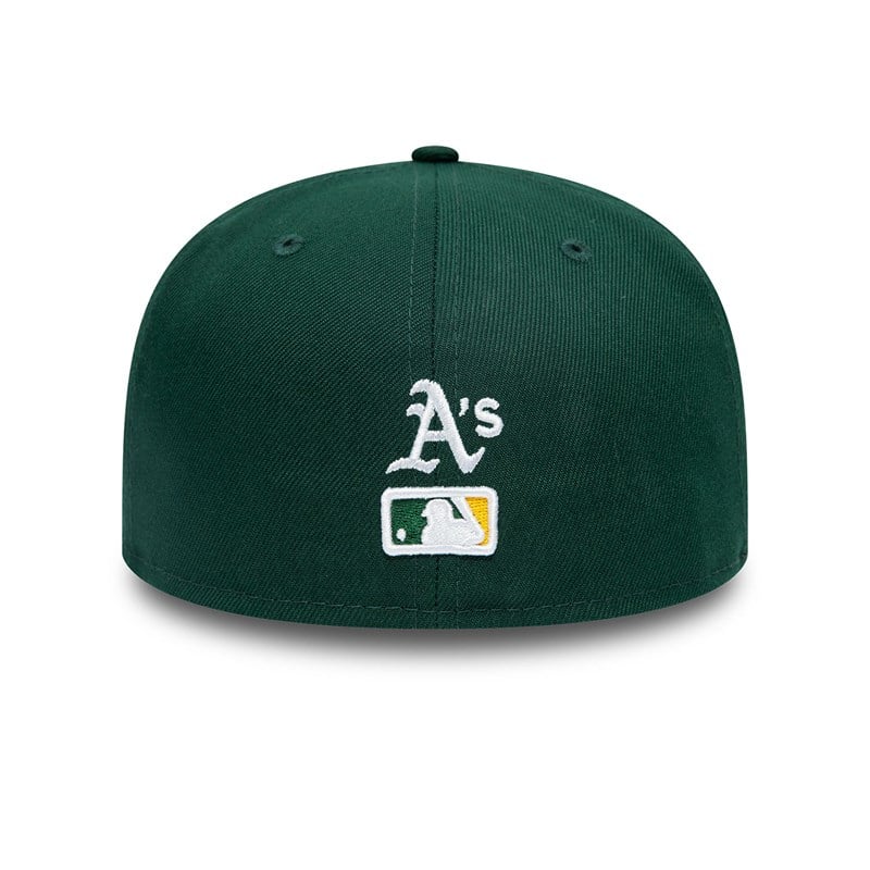 Green New Era Oakland Athletics Dual Logo Fitted Cap 59fifty | MRCX64930