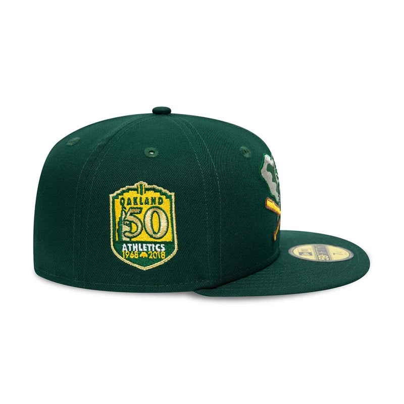 Green New Era Oakland Athletics Forest Fitted Cap 59fifty | NECK81620