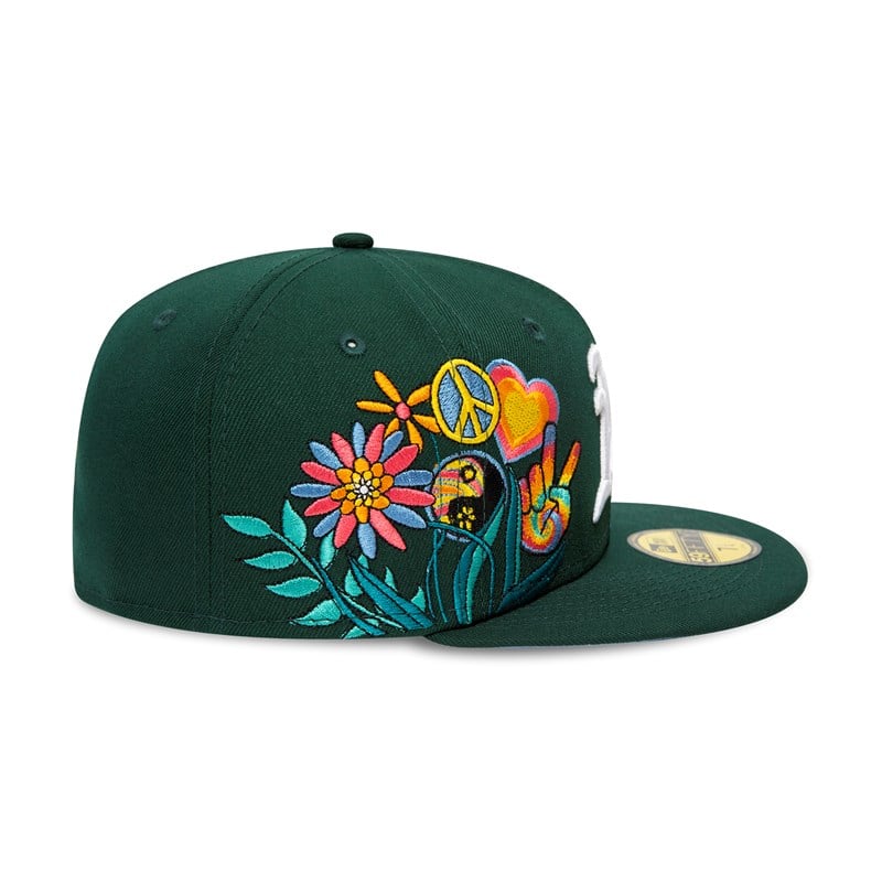 Green New Era Oakland Athletics Groovy Fitted Cap 59fifty | NRSP72658