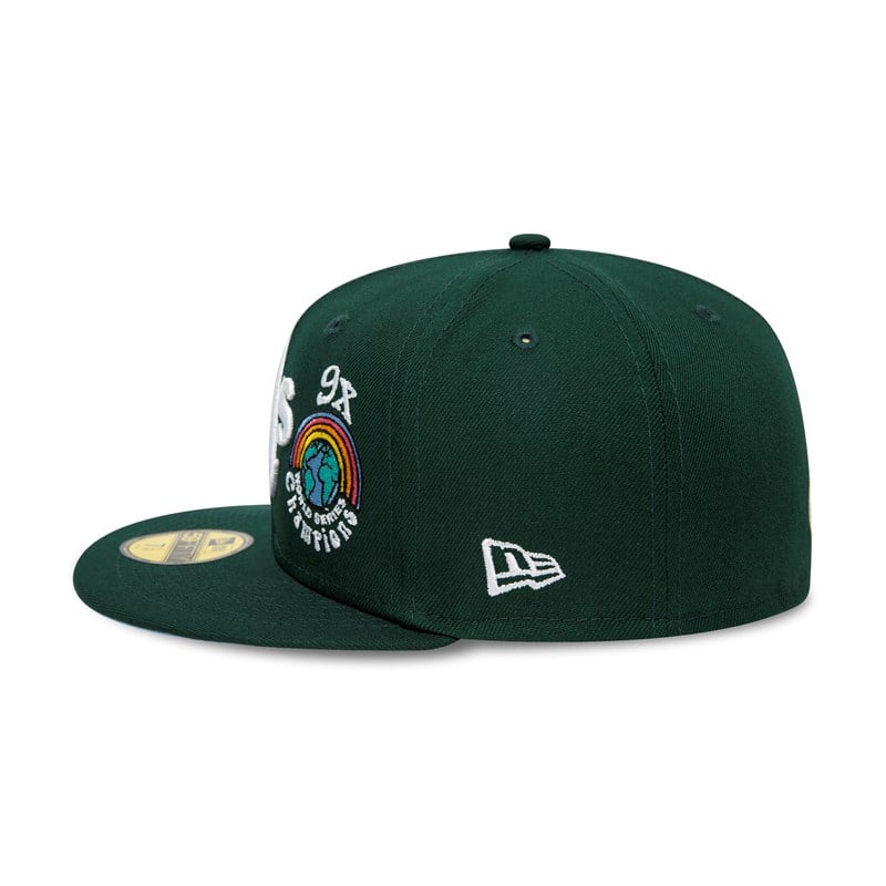 Green New Era Oakland Athletics Groovy Fitted Cap 59fifty | NRSP72658