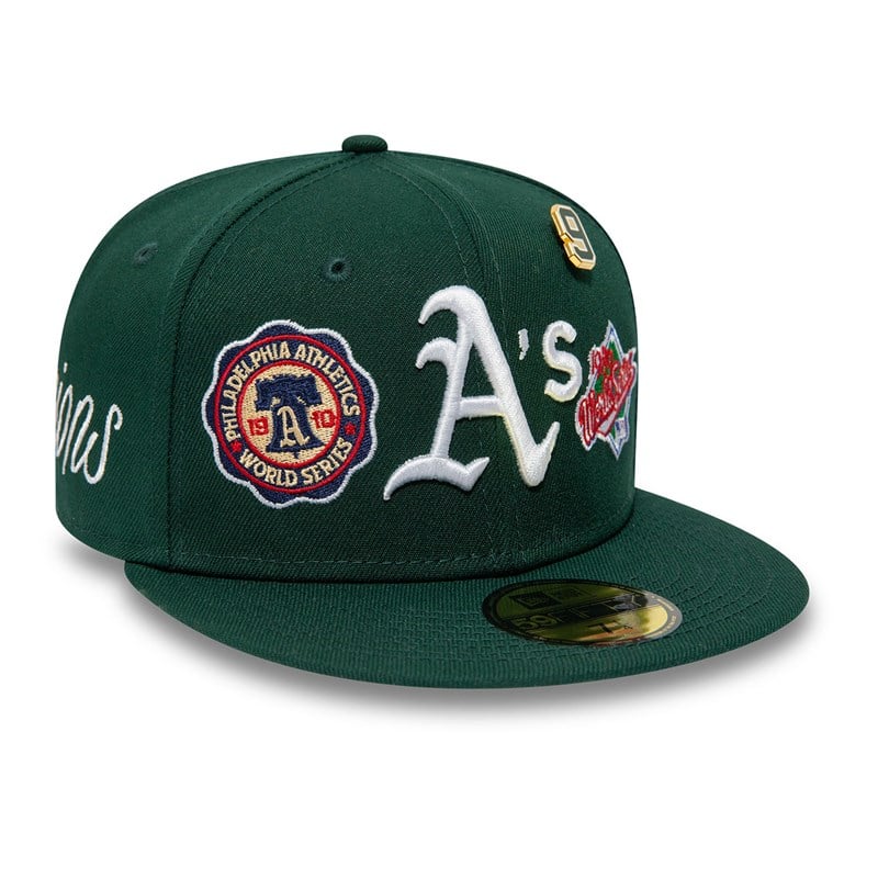 Green New Era Oakland Athletics Historic Champs Fitted Cap 59fifty | SNLU05342