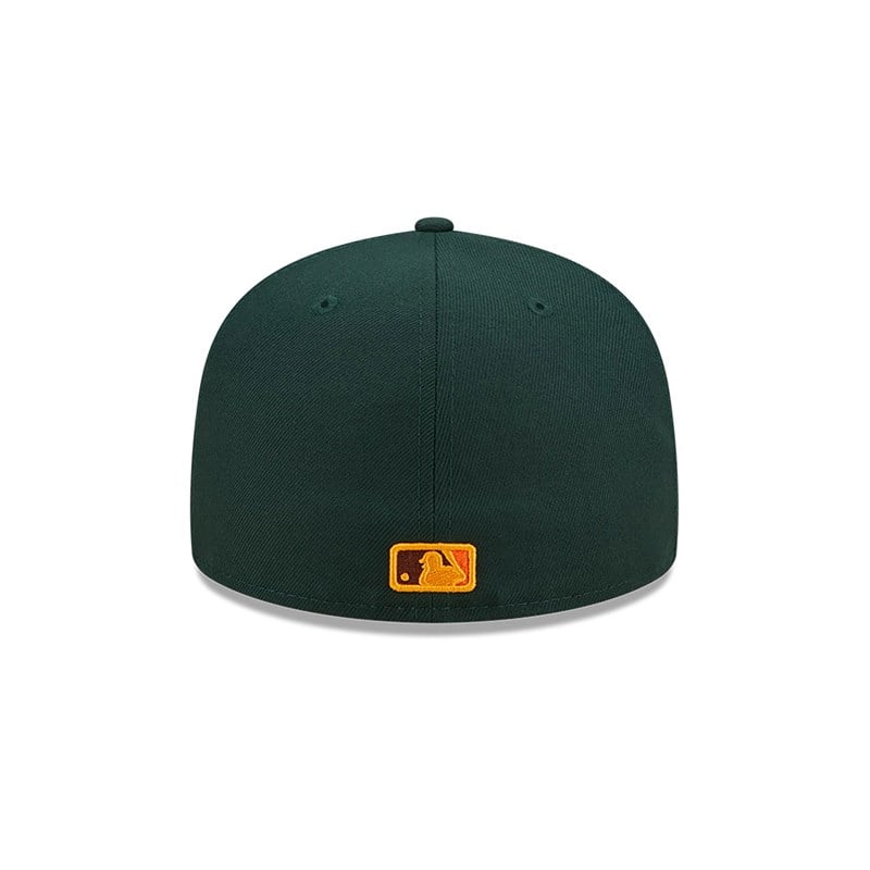 Green New Era Oakland Athletics Leafy Fitted Cap 59fifty | DGCE13689