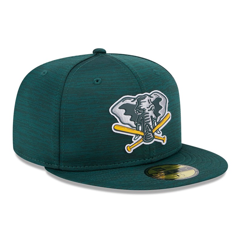 Green New Era Oakland Athletics MLB Clubhouse Fitted Cap 59fifty | KPOV51764