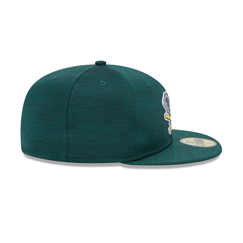 Green New Era Oakland Athletics MLB Clubhouse Fitted Cap 59fifty | KPOV51764