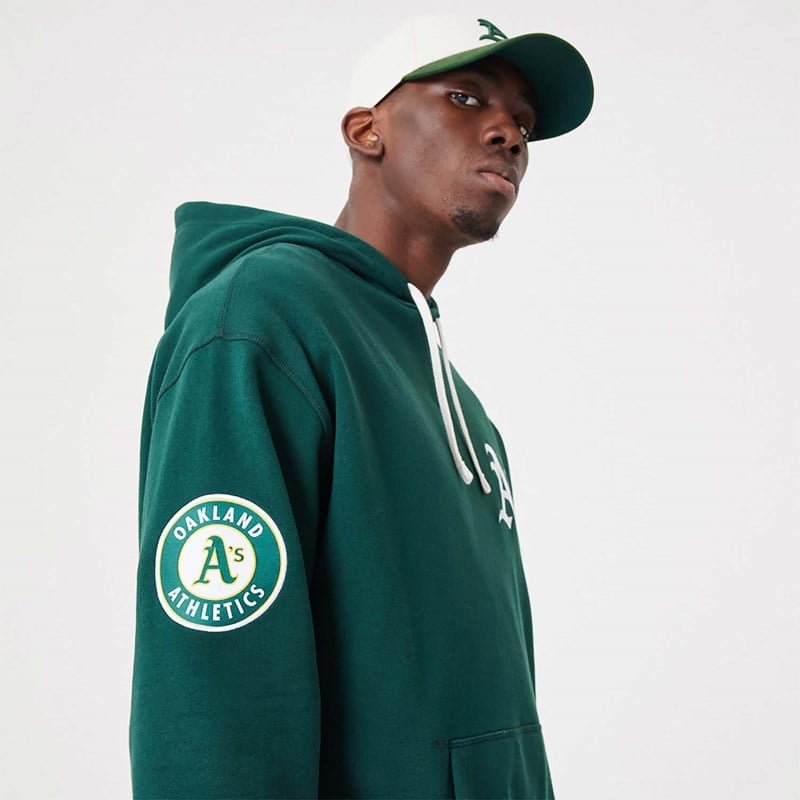 Green New Era Oakland Athletics MLB Heritage Oversized Hoodie | SLJB62438