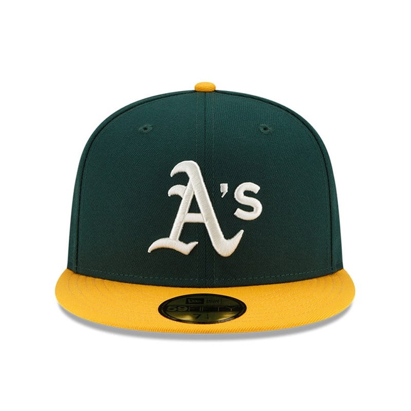 Green New Era Oakland Athletics MLB Pop Sweat Fitted Cap 59fifty | WLHN81306