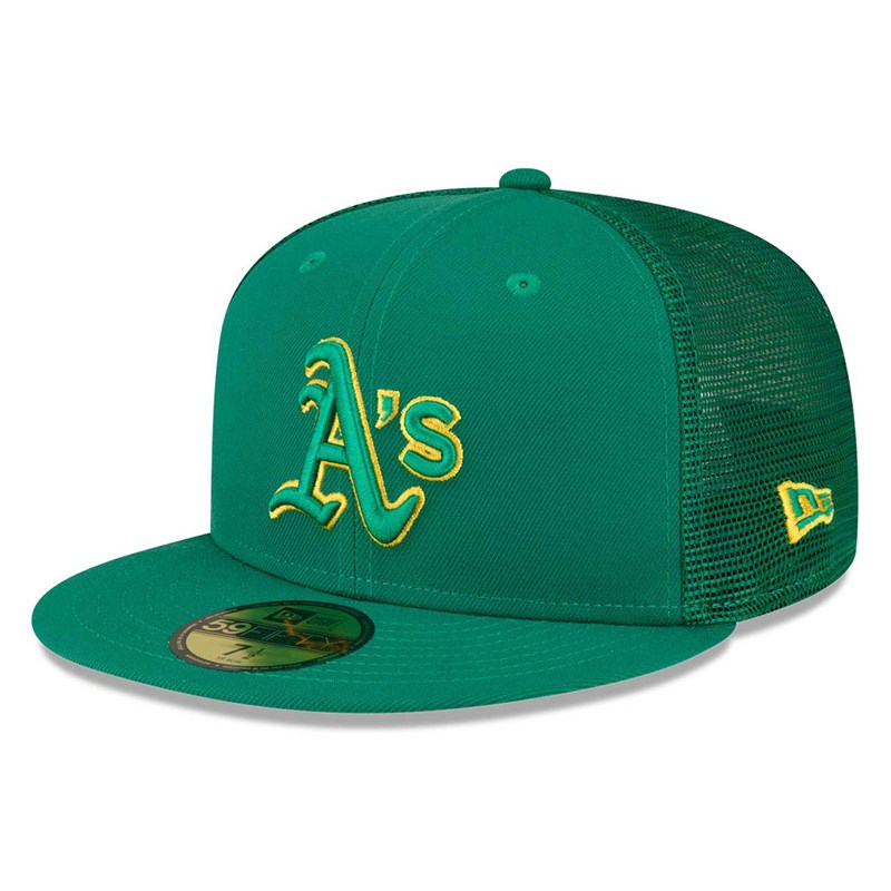 Green New Era Oakland Athletics MLB Spring Training Fitted Cap 59fifty | OWCN72569