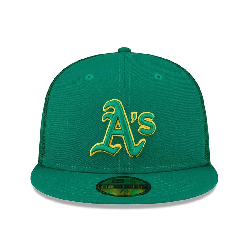 Green New Era Oakland Athletics MLB Spring Training Fitted Cap 59fifty | OWCN72569