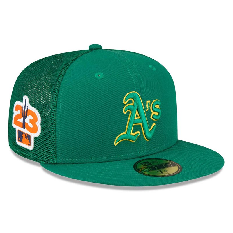 Green New Era Oakland Athletics MLB Spring Training Fitted Cap 59fifty | OWCN72569