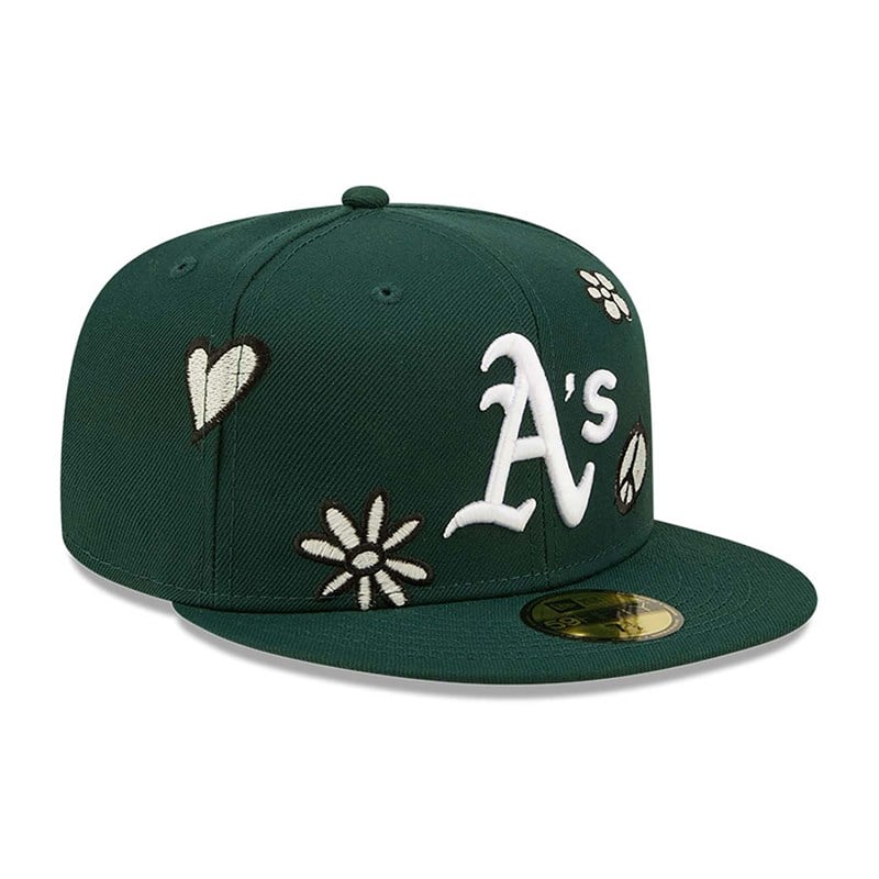 Green New Era Oakland Athletics MLB Sunlight Pop Cap 59fifty | TRQA95147