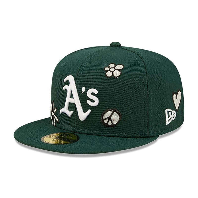 Green New Era Oakland Athletics MLB Sunlight Pop Cap 59fifty | TRQA95147