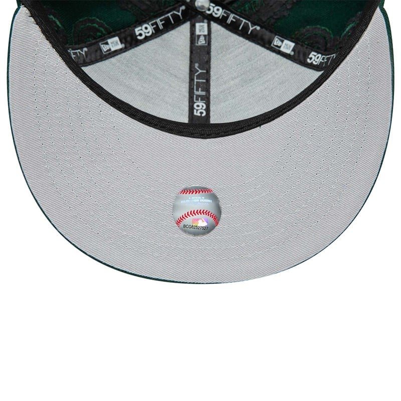 Green New Era Oakland Athletics MLB Swirl Fitted Cap 59fifty | JDVI46951