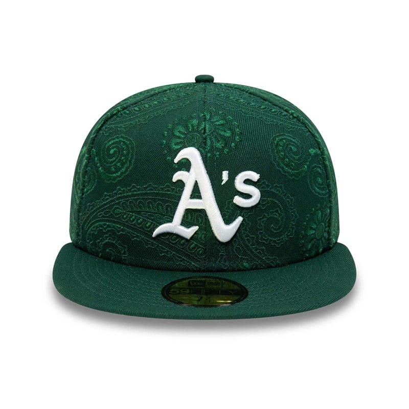 Green New Era Oakland Athletics MLB Swirl Fitted Cap 59fifty | JDVI46951