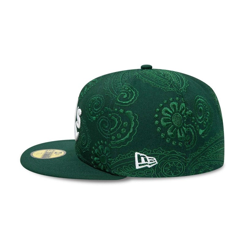 Green New Era Oakland Athletics MLB Swirl Fitted Cap 59fifty | JDVI46951