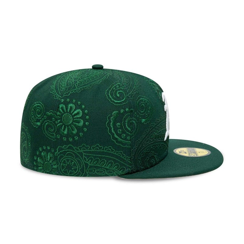 Green New Era Oakland Athletics MLB Swirl Fitted Cap 59fifty | JDVI46951