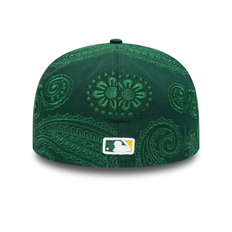 Green New Era Oakland Athletics MLB Swirl Fitted Cap 59fifty | JDVI46951