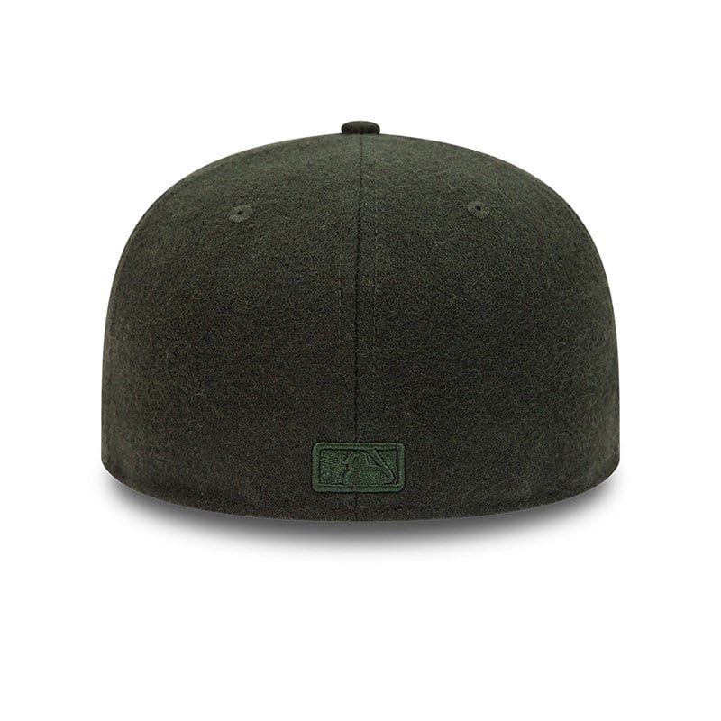 Green New Era Oakland Athletics Melton Fitted Cap 59fifty | JLWG43218