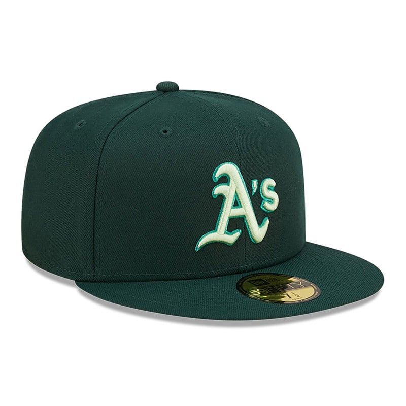 Green New Era Oakland Athletics Monocamo Fitted Cap 59fifty | JOGU95102