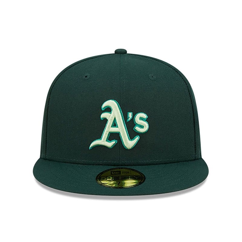 Green New Era Oakland Athletics Monocamo Fitted Cap 59fifty | JOGU95102