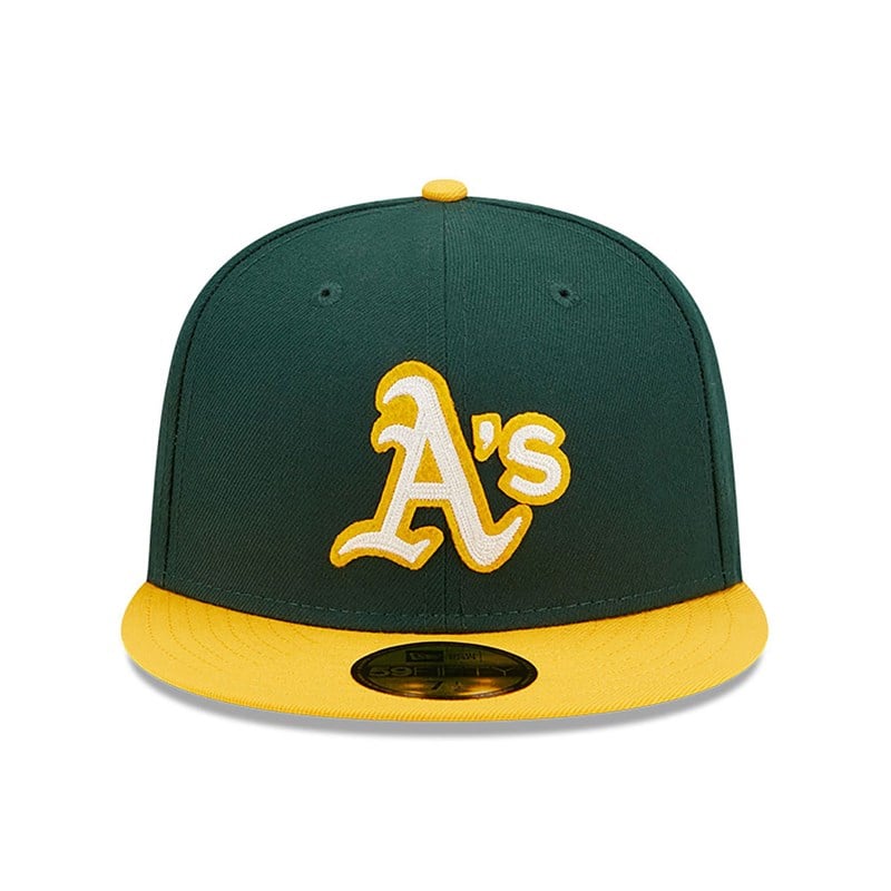 Green New Era Oakland Athletics Ne Letterman Fitted Cap 59fifty | AKJZ93671