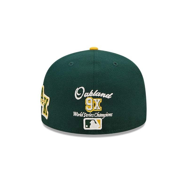 Green New Era Oakland Athletics Ne Letterman Fitted Cap 59fifty | AKJZ93671