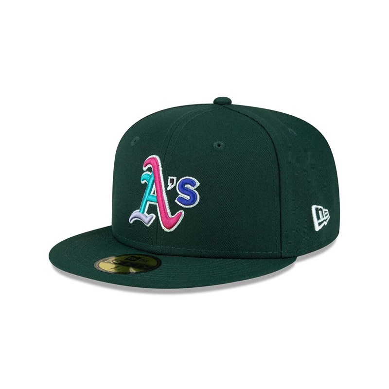 Green New Era Oakland Athletics Polarlights Fitted Cap 59fifty | ADWJ39456