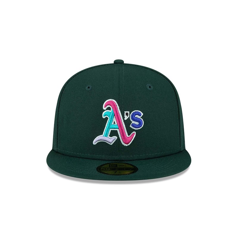 Green New Era Oakland Athletics Polarlights Fitted Cap 59fifty | ADWJ39456