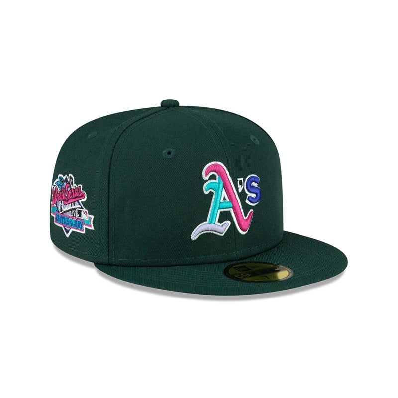 Green New Era Oakland Athletics Polarlights Fitted Cap 59fifty | ADWJ39456